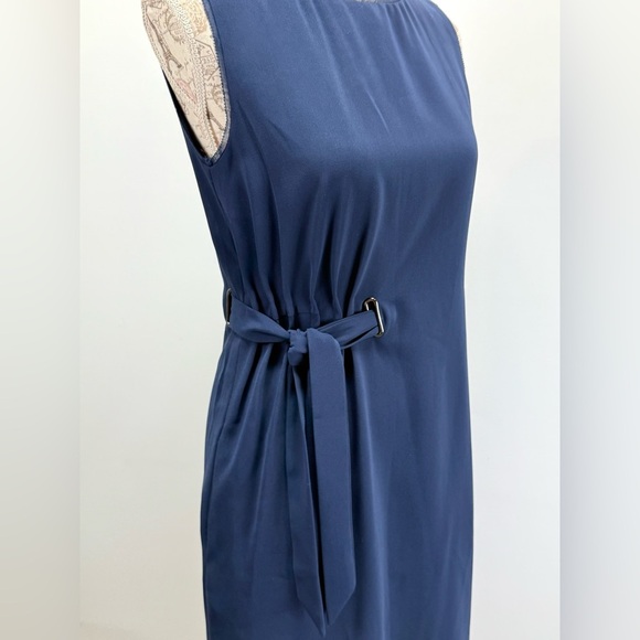 REISS Midnight Blue LIBRA sleeveless midi dress size 6 - Picture 7 of 16